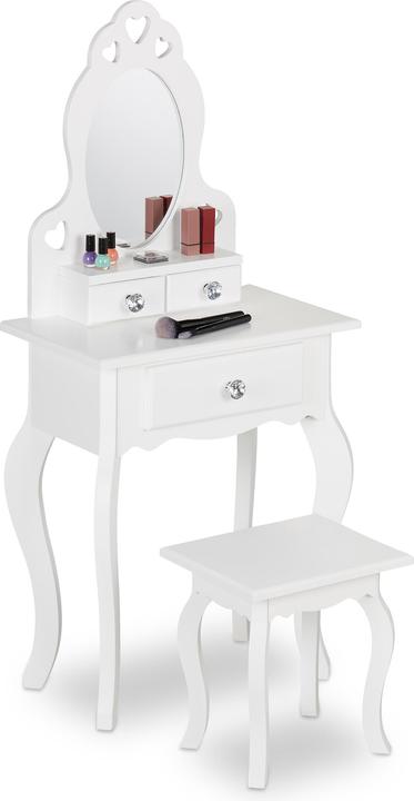 Immagine prodotto Relaxdays Tavolino da toilette per bambini (50 x 30 x 110 cm)