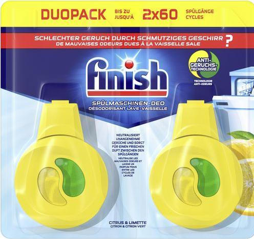 Actual product image Finish Dishwasher deodorant Citrus & Lime Duo 2 pieces (Gel, 60 Washing cycles)