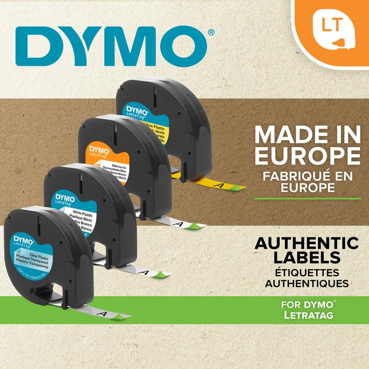 Produktbild Dymo Plastikband schwarz auf rot (1.20 cm, Rot)