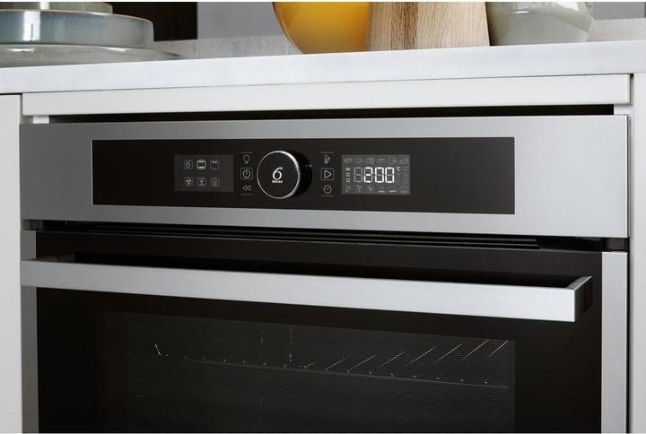 Image du produit Whirlpool Orkaitė OAKZ97961SPIX A+, 60 cm, pirolizė, Inox spalvotas/juodas stiklas, Didelis LED ekra
