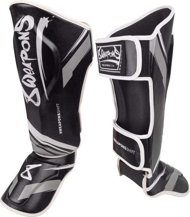 Actual product image 8Weapons Shin Guards, Shift, black-white, S (S)