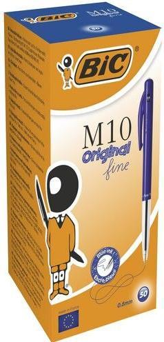 Actual product image Bic Kuglepen Clic blå Fine M10 51600 - (50 pcs.) (Blue, 50 x)
