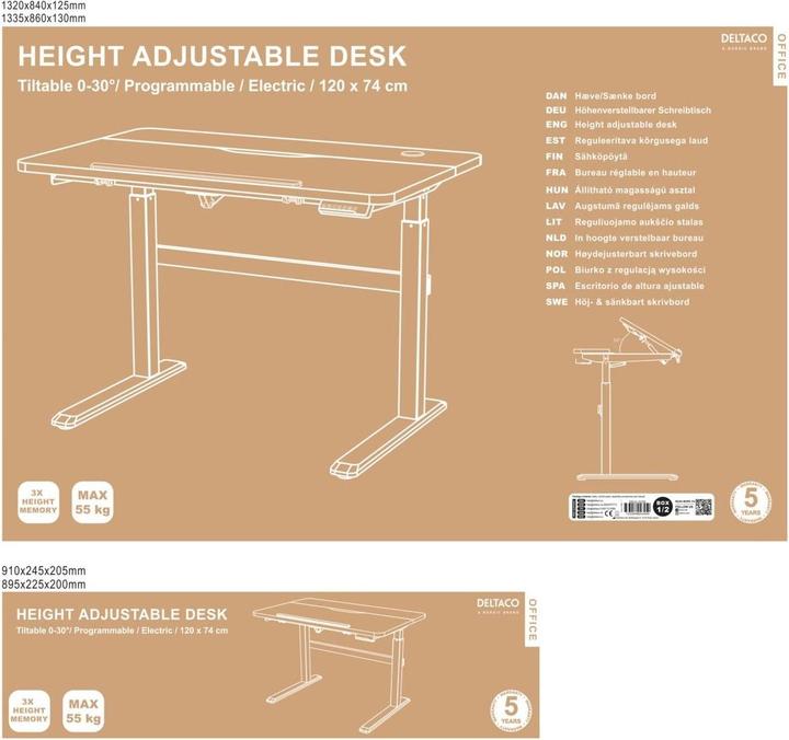 Actual product image Deltaco DELO-0100 (120 x 76 x 74 cm)