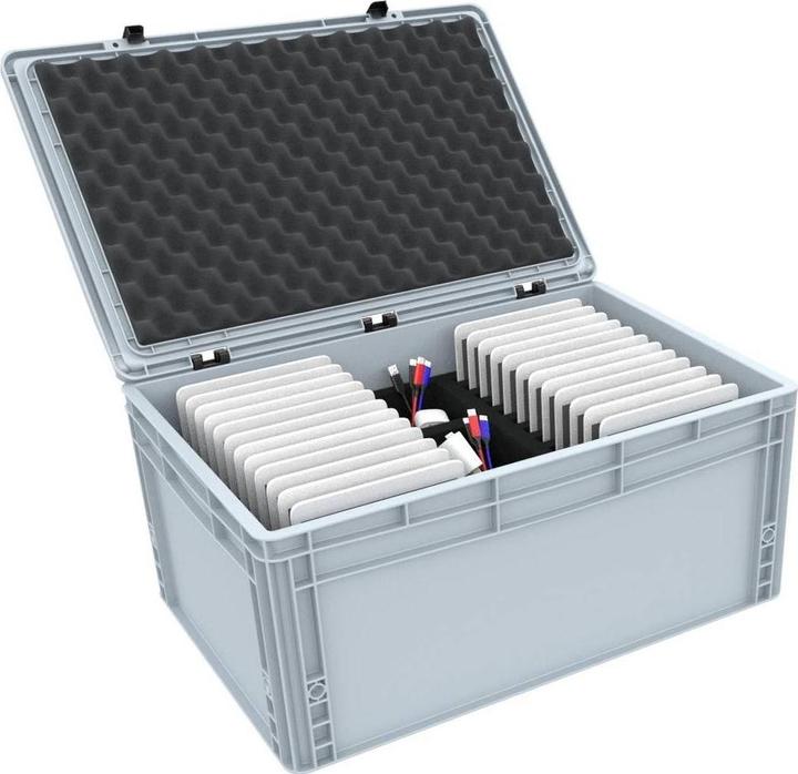 Actual product image Feldherr ED 64/27 HG TABLET - Box for 24 tablets in narrow sleeves up to 14 mm - compatible with Apple iPad (Plastic)