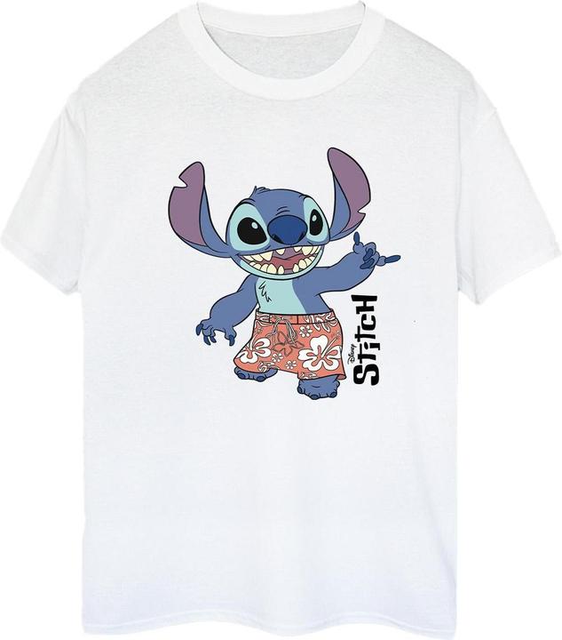 Actual product image Disney Womens/Ladies Lilo & Stitch Bermuda Shorts Cotton Boyfriend T-Shirt (M)
