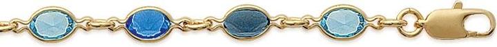 Actual product image Lara Gold plated BRACELET - 18 - BLUE CRYSTAL (Brass)