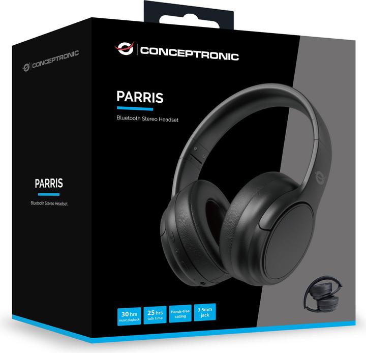 Actual product image Conceptronic Headset Wireless Bluetooth 5.4 Dual-Device sw (25 h, Cable, Wireless)