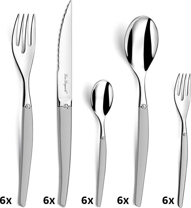 Produktbild Lou laguiole JET Besteckset 30-teilig (30 Stück, Besteck Set)