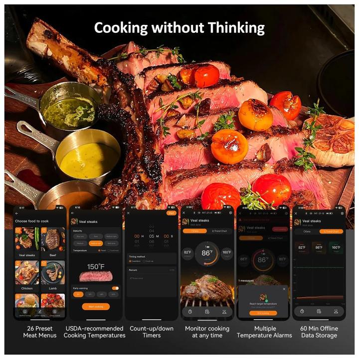 Actual product image Inkbird INT-21-B Drahtloser Grillthermometer
