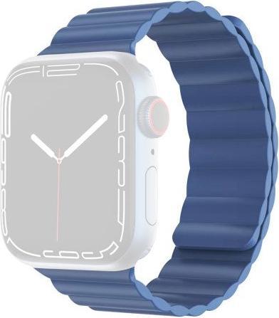 Produktbild Cover-Discount Apple Watch 42 / 44mm - Lederarmband mit Magnetschlaufe schwarz (44 mm, 42 mm, Silikon, Kunstleder)