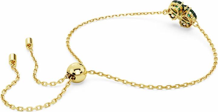 Actual product image Swarovski Idyllia Bracelet Various Cuts Lucky Clover Green Gold (24 cm, Swarovski Metal)