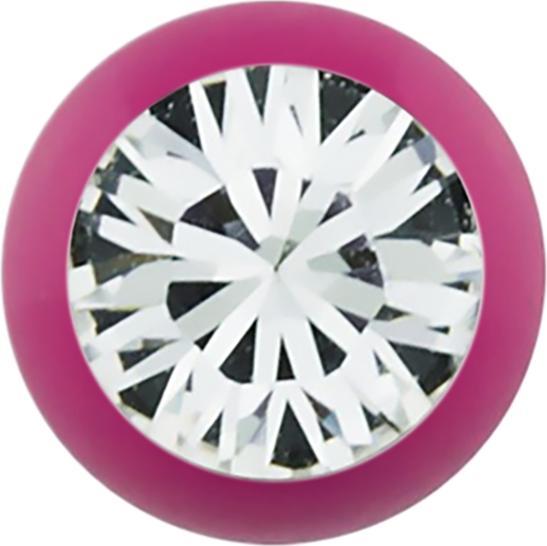 Produktbild Star Piercing Micro Kugel pink mit Swarovski silber (Chirurgenstahl 316L, ohne Messing)
