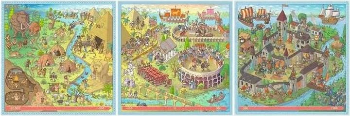Actual product image Ravensburger Puzzle UP! story by, 12004005 - 3 jigsaw puzzles with 100, 121, 144 pieces to (365 pieces)