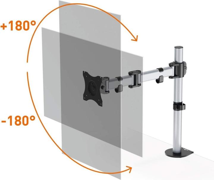 Image du produit Durable Support d'écran SELECT pour 1 mois, support de table argenté (Tables, 27.01")