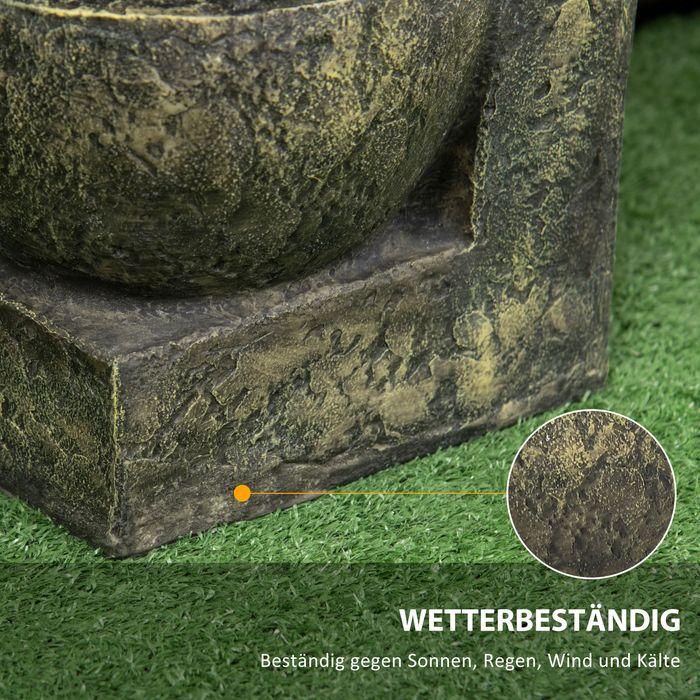 Image du produit Swisshandel24 Gartenbrunnen, einstellbare Strömung, Kunstharz, grau