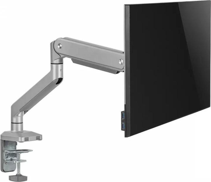 Produktbild Ergo Office Monitorhalter Aluminium mit Gasfeder, Doppelgriff, VESA 75x75 (Tisch, 32")