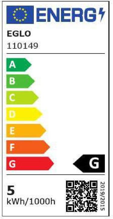 Energy Label EGLO Illuminant (GU10, 5 W, 345 lm, 1 x, D)
