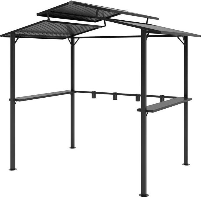 Actual product image Swisshandel24 Grillpavillon 250x160x250 cm wasserdicht Doppelschichtdach, Schwarz (250 cm, 160 cm)