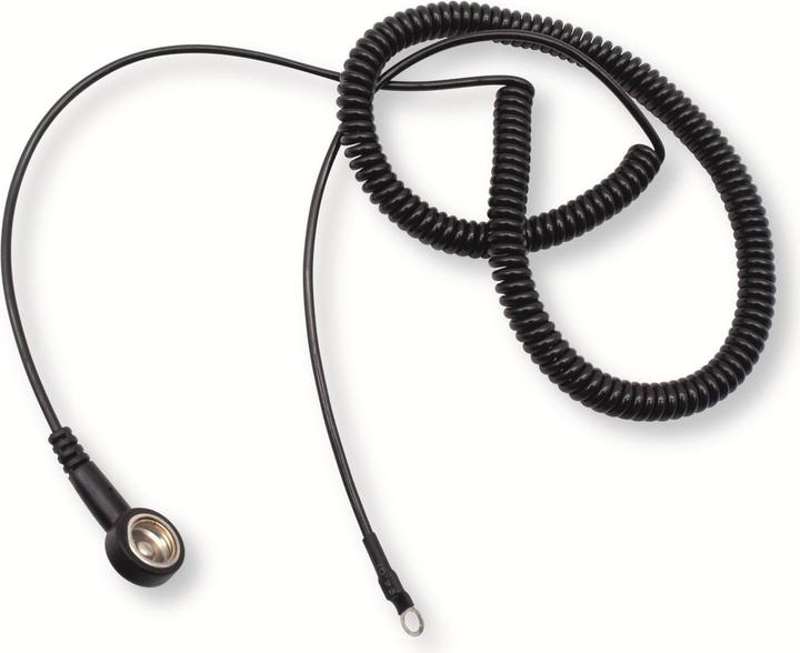 Actual product image Quadrios ESD earthing cable 3.60 m push button 10 mm, ring terminal connection