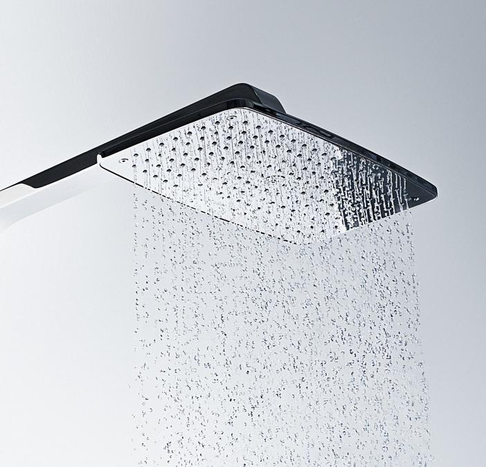 Produktbild hansgrohe Raindance Select E 360 1jet Showerpipe Wanne chrom : Farbe - Weiss/Chrom