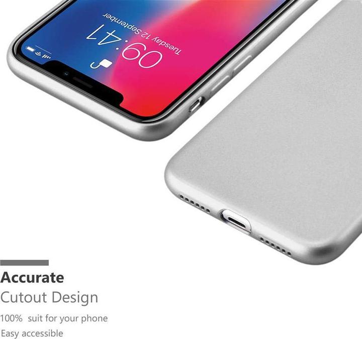 Actual product image Cadorabo TPU Matt Metallic Cover (Apple iPhone X)