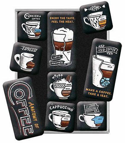 Actual product image Nostalgic-Art Merchandising Magnet set Anatomy of Coffee