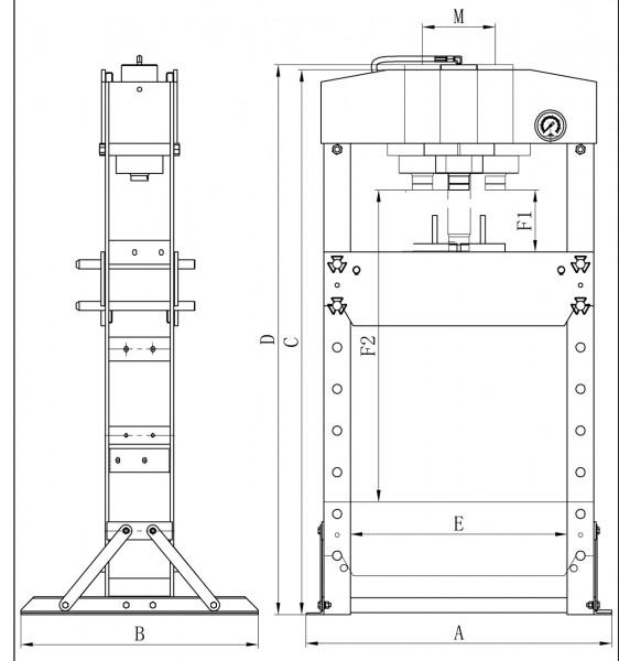 Immagine prodotto Bernardo Cantina Bernardo - Pneumatische Werkstattpresse PWK 75 F