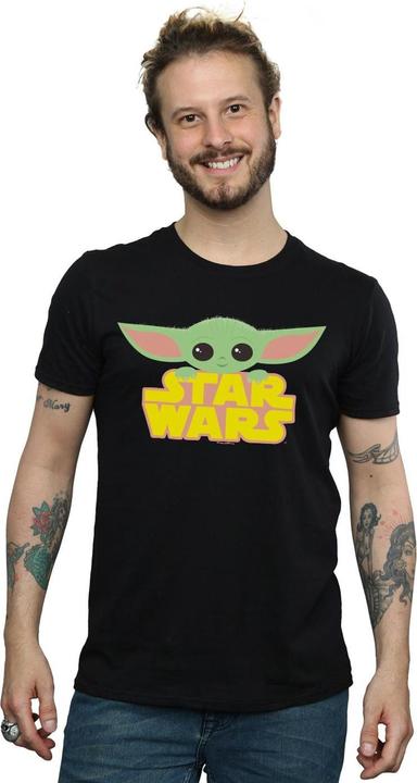 Actual product image Star Wars Mens The Mandalorian The Child And Logo T-Shirt (XXL)