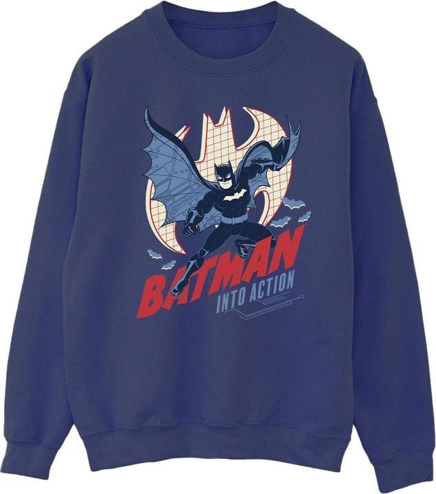 Actual product image Mens Batman Into Action Cotton Sweatshirt (S)