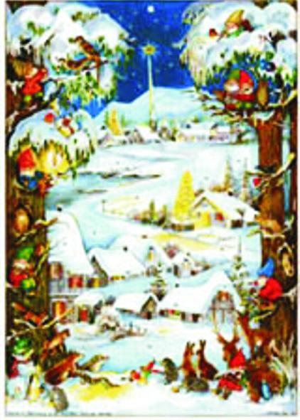 Actual product image RSV66 - Advent calendar - A colourful Christmas in the snow