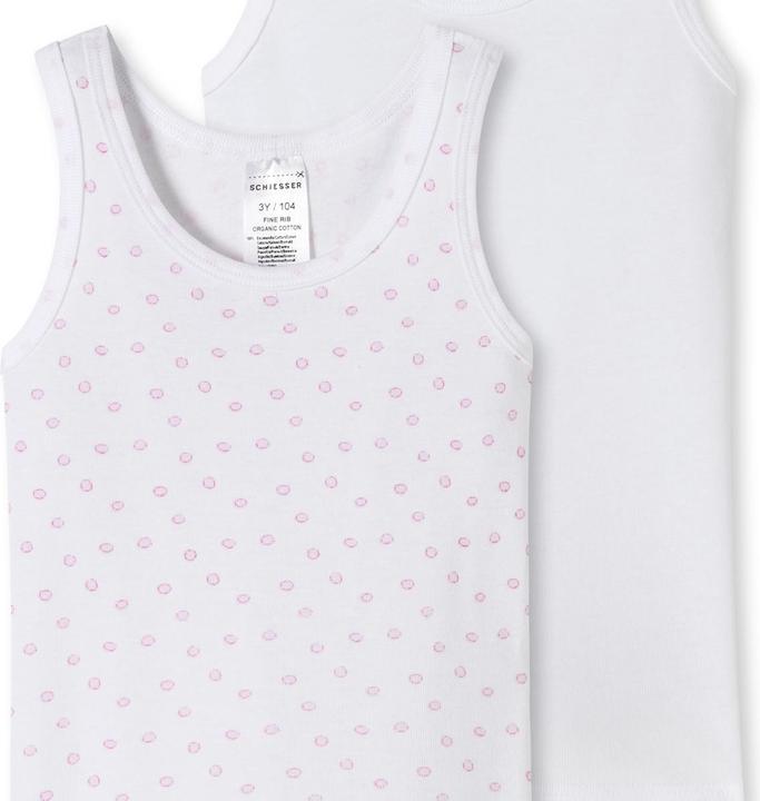 Image du produit Schiesser Pack de 6 maillots de corps Kids Girls à fines côtes en coton organique (98)