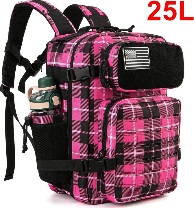 Immagine prodotto Only-Bags.Store Zaino tattico Outdoor Survival Bug Out Bag piccolo zaino scuola Hking con portabicchieri (25 l)