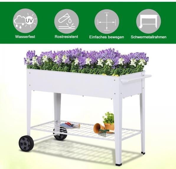 Image du produit Outsunny Mobiler Pflanzenwagen mit Stauraum