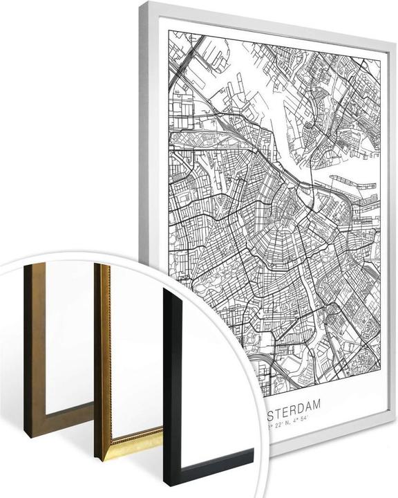 Actual product image Trenddeko Amsterdam city map (80 x 100 cm)