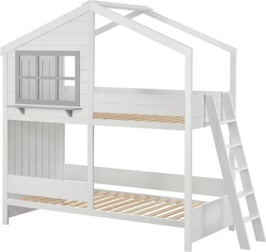 Actual product image Juskys Children's loft bed dream house with roof & ladder (90 x 200 cm)
