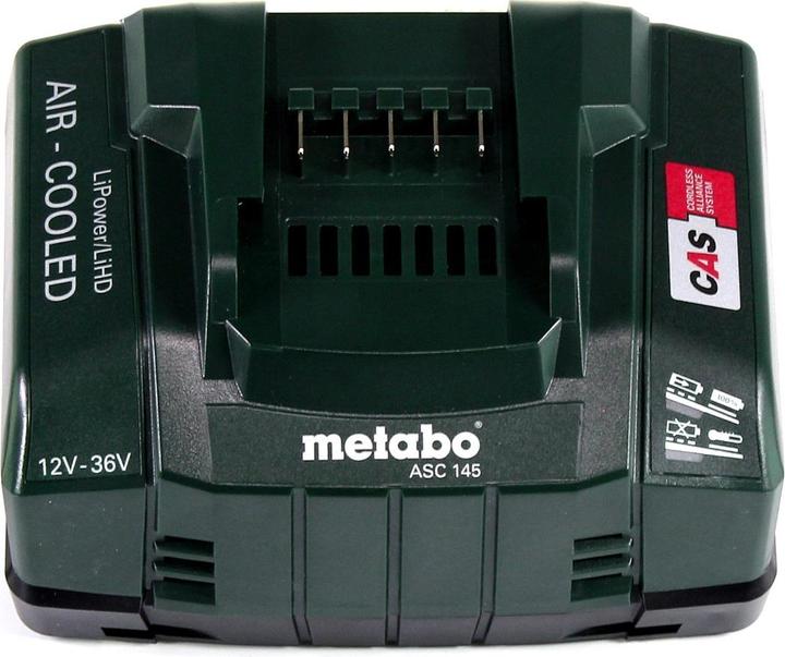 Actual product image Metabo Battery base set 18V with 1x battery LiHD 5,5Ah ( 625368000 ) + charger ASC 145 ( 627378000 ) (18 V)