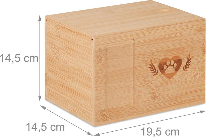 Actual product image Relaxdays Pet urn (19.5 x 14.5 x 14.5 cm, 3 l)