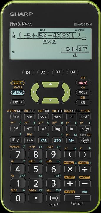 Sharp EL-520 XG - green (Batteries)