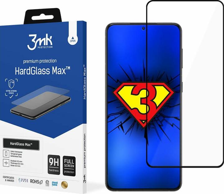 Actual product image 3MK Hardglass Max screen protector (1 Piece, Samsung Galaxy S23+)