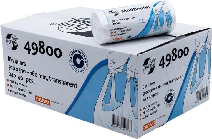 Universal Plus Müllbeutel 30,0 l transparent 9 µm, 1 St. (40 x, 30 l)