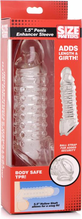 Actual product image Bijoux Indiscrets 1.5 Inch Penis Enhancer Sleeve
