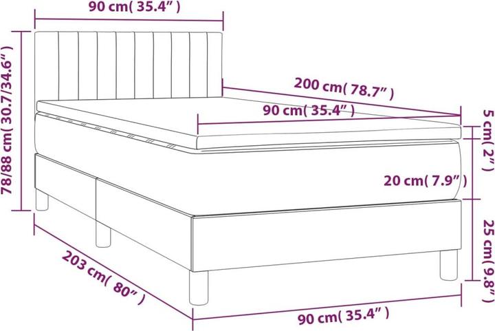 Produktbild VidaXL Yarkona (90 x 200 cm, 90 x 200 cm)