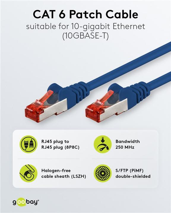 Actual product image Goobay Network cable (S/FTP, CAT6, 15 m)
