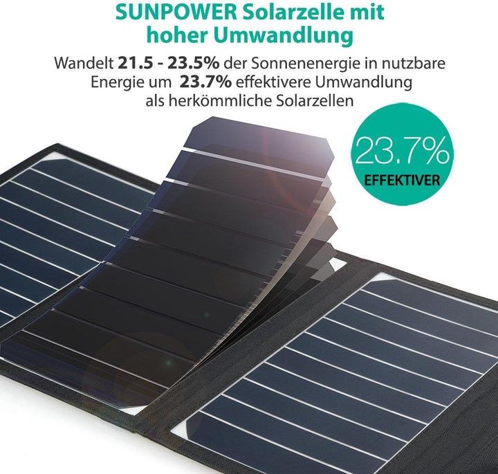 Image du produit RAVPower RP-PC008 Chargeur solaire à double port (16 W)