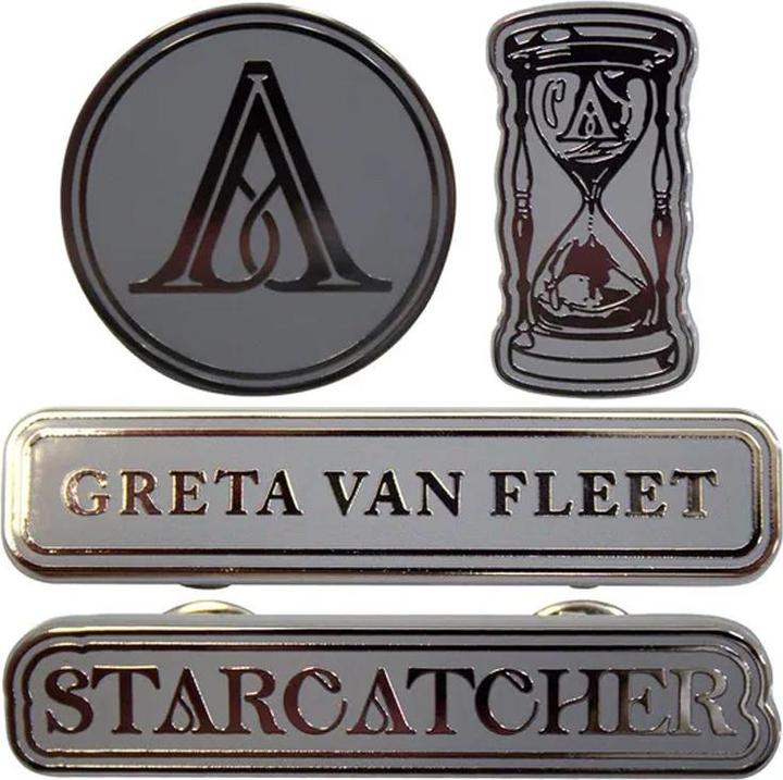Greta Van Fleet Abzeichen Starcatcher 4erPack Vernickelt ZinkLegierung Messing