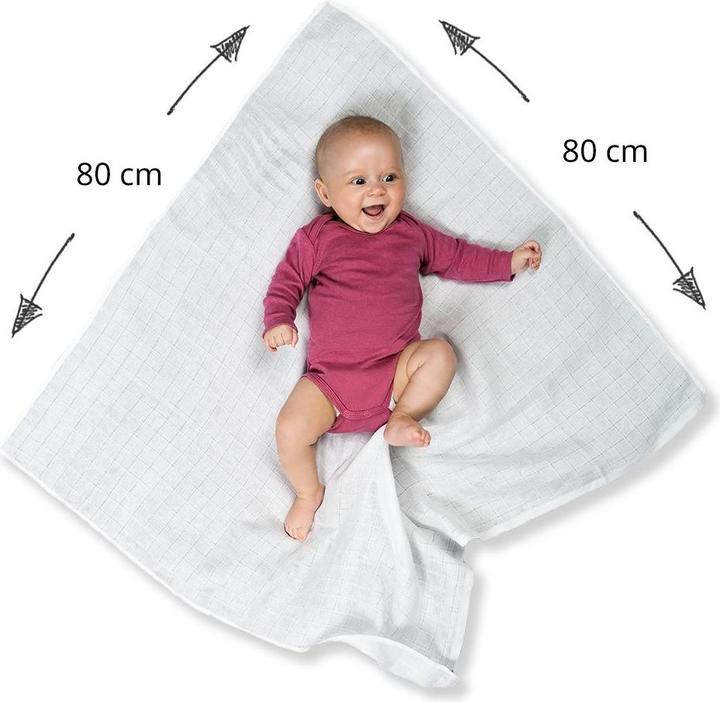 Actual product image Makian Muslin cloths (80 cm, 80 cm)
