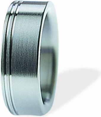 Produktbild Xen Bandring mit Rillen mattiert 7 mm (50)
