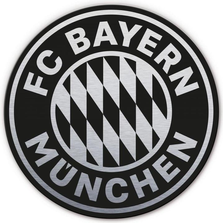 Produktbild FC Bayern München Silbereffekt FC Bayern Logo (Ø 35 x 35 cm)