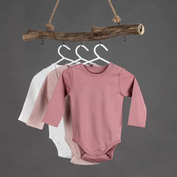 Produktbild La Loona LaLoona Baby-Bodys & Wickelbodys Body Langarm 6er Pack - Beere Grau - (80)