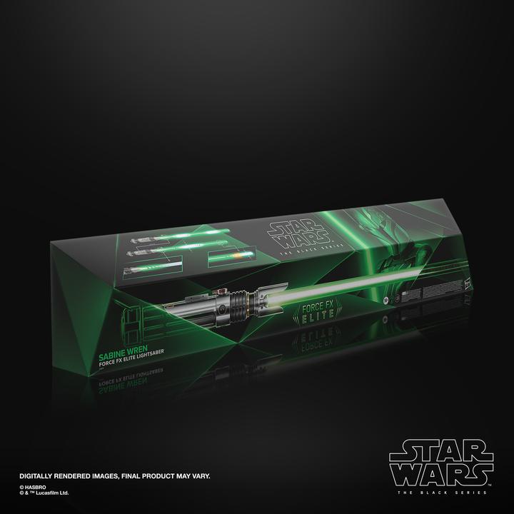 Actual product image Hasbro Star Wars: Ahsoka Black Series Replica Force FX Elite Lightsaber Sabine Wren